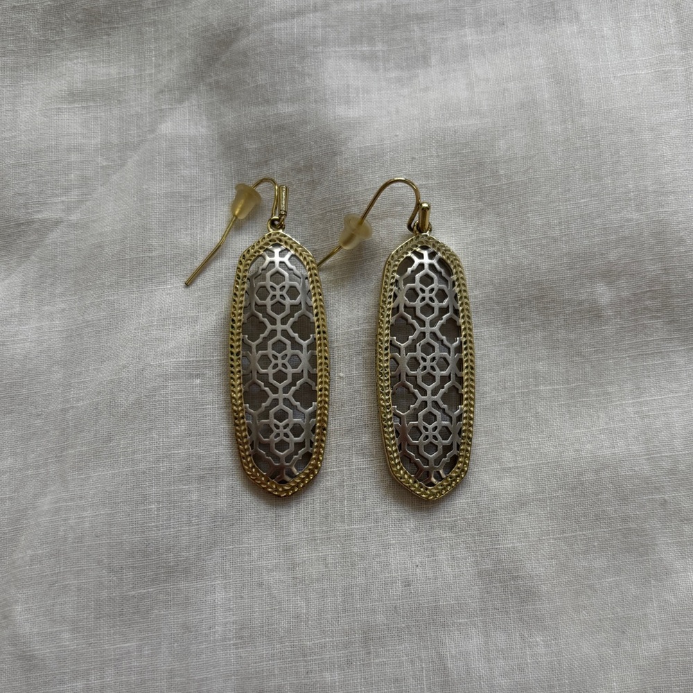Kendra Scott Brenna Gold and Silver Earrings